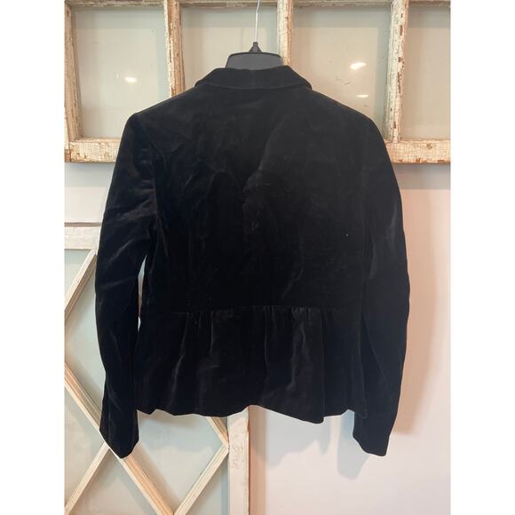 J.Crew size 10 black velvet blazer jacket - Picture 3 of 3